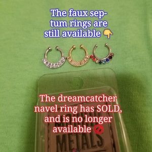 *Clearance Donating Soon* Faux Septum Nose Rings